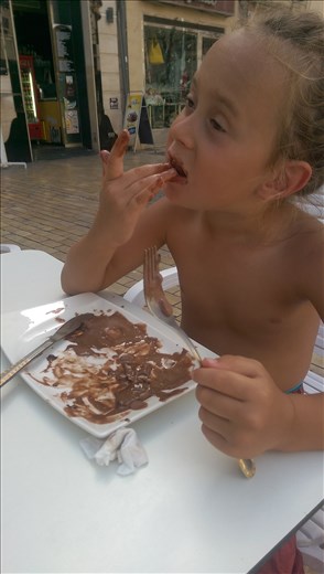 I'm going to go out on a limb here and say he liked the Nutella crepes a little