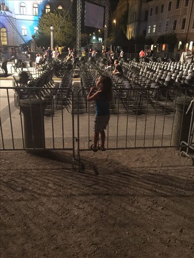 Watching a dress rehearsal