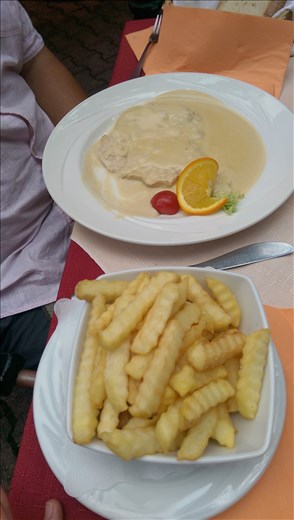 Chicken swimming in a bath of cream