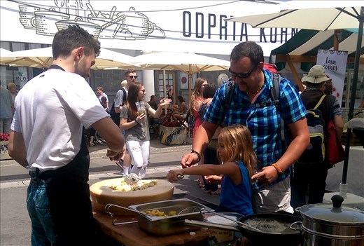 Helping to make the tortellini