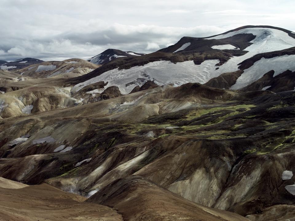 These mountains were formed during a volcanic eruption about 10 000 years ago.
The ryolite stone taints the mountains red, and the minerals emerging from the hot-springs colored the ground yellow,red and green.
The diverse geology of the mountains drove me into a spectacular flow of colours and a dramatic surnatural fairy landscape, where you can feel Earth alive.
With these photographs, i wanted to capture my ambiguous feeling this landscape turn me into. Indeed, even if it is an unliveable place, desertic and far from civilization, life is here latent and organic. Keeping in my mind the Tales and Saga of the past in this land of Spirits and Outlaws, i'd like my photographs to offer a meditative contemplation, and build the backgrounds of an imaginary scene.