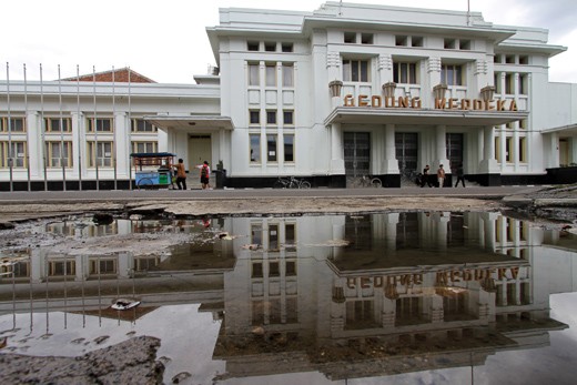 Reflection of Gedung Merdeka, Asia Africa Conference Building @Bandung West Java