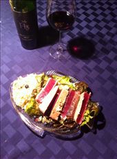 ahi tuna salad: pair with Columbia Crest Horse Heaven Hills merlot: by gwendolynalley, Views[516]