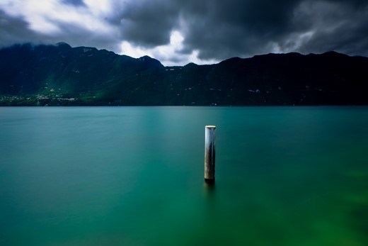 Lake du Bourget, Aix-les-bains, on a cloudy day, it started raining at the end of the exposure, gear is still safe !