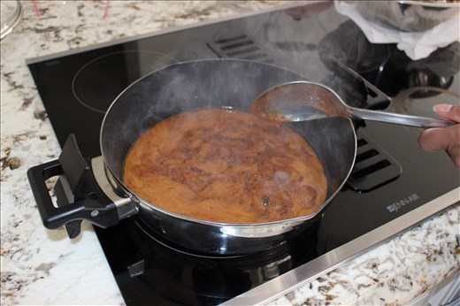 This is what the brown sugar should look like right before you add the chicken.