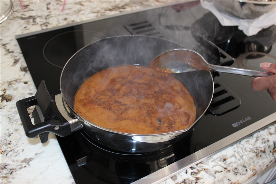 This is what the brown sugar should look like right before you add the chicken.