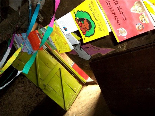 inside the learning center- limited but worthy resource.