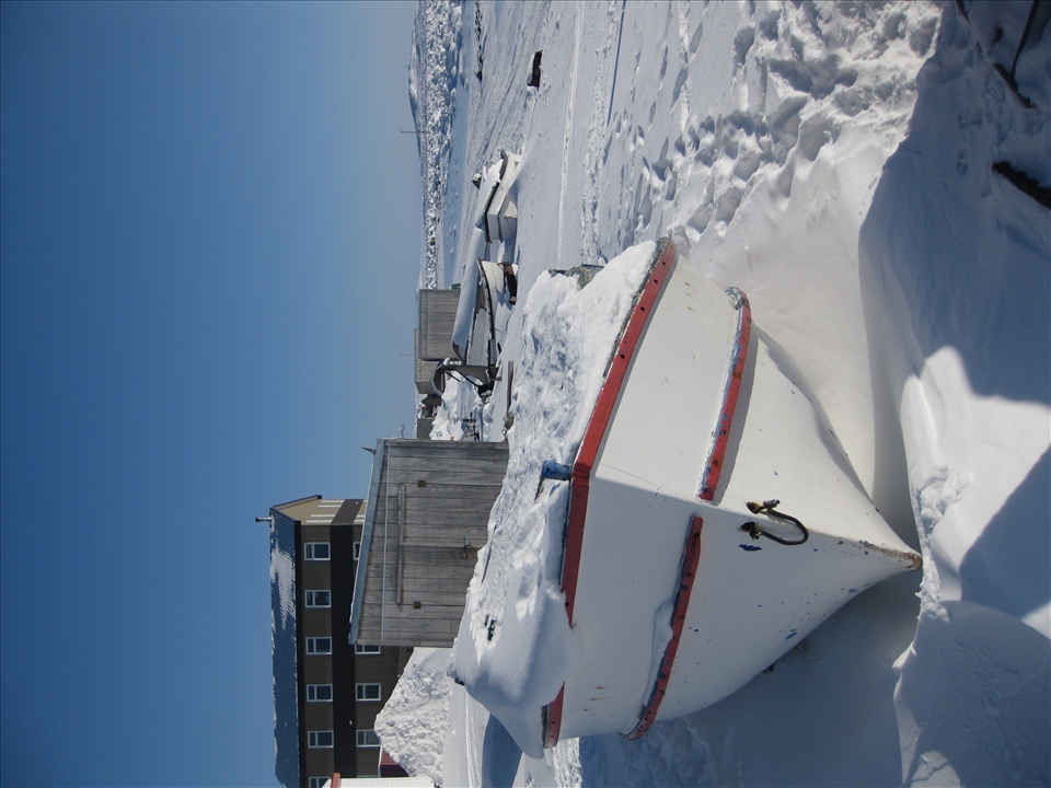 The lifeline of the people of Northern Canada. In Iqaluit, Nunavut, as the winte
