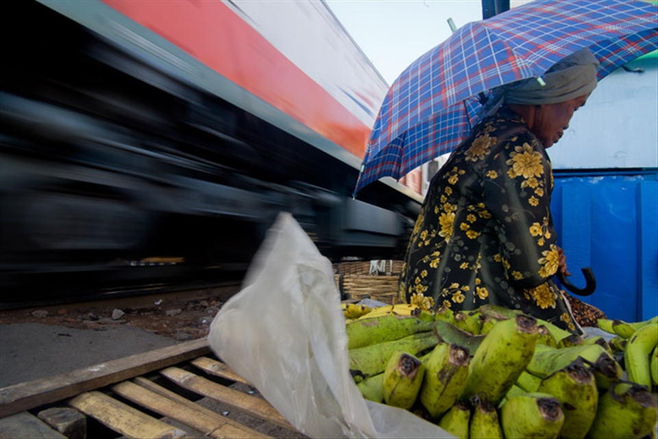 A trader railways market