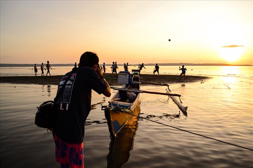 Golden time, golden sunset, golden moment in Selayar Island, Indonesia
