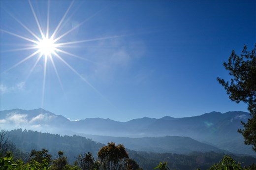 A magnificent sunrise from Mount Latimojong, Indonesia