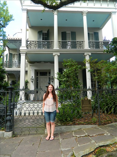 Me, outside of Anne Rice's house in the Garden district of New Orleans. 