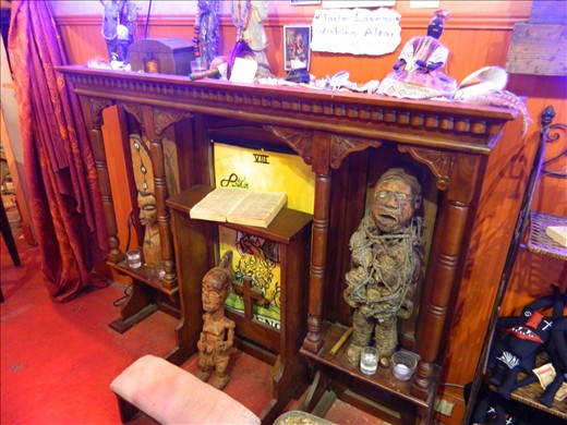 An altar to worship Marie Laveau (The voodoo queen of New Orleans)
