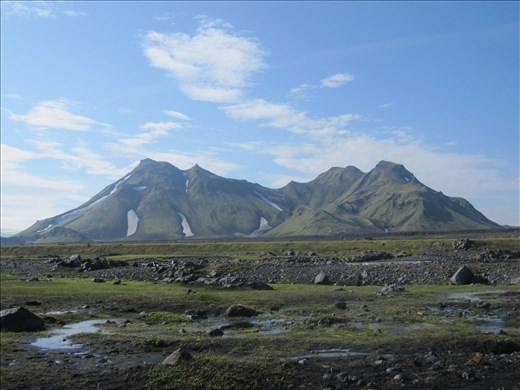 Rambling along the Landmannalaugar trek.