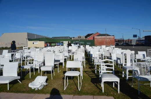 The empty chairs memorial - 185 empty chairs