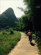 Morning bike ride along the Li River. Stunning landscape with the dramatic peaks sticking up.: by hannap, Views[228]