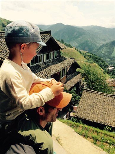 Longji rice terraces, on the way up.