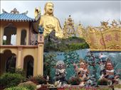 Large Buddha in a theme park by a lake.: by hannap, Views[176]