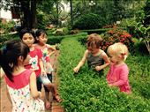 Asher and Livia getting acquainted with some of the local kids.: by hannap, Views[293]