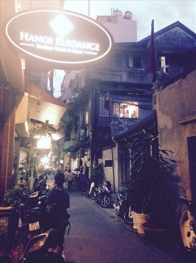 Our hotel, tucked back in an alley.