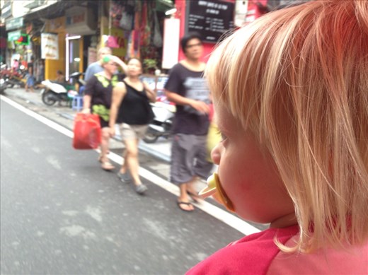 Livia taking in so many impressions during our rickshaw tour.