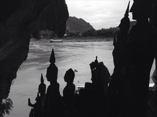 Pak Ou cave, discovered less than a century ago and adorned with many buddhas.