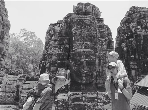The faces are beautiful and symmetrical, carved after the stones have been put together. Built at the end of the twentieth century by one of the first kings.