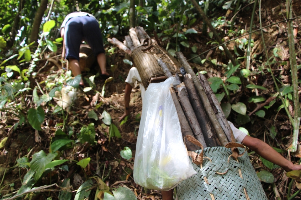 Job done for the day, and now children can relax and play in their big playground, the forest. They have a special bond with the land and forest, they provide everything they need – as long as they treat all things belonging to it with respect. A high quality of life as they see themselves as inseparably linked to the forest and everything in it. 