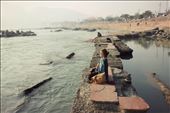meditation time in ganga river: by happytobealearner, Views[340]