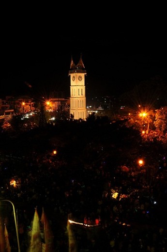 Jam Gadang in Night (Clock Tower) Bukittinggi, West Sumatera