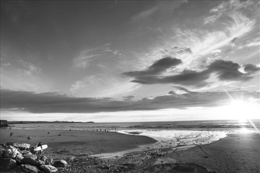 Watching the surfers watching the sunset - Cornish Coast