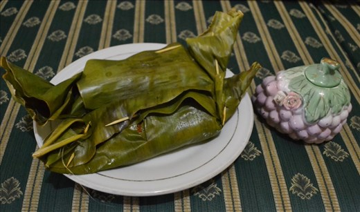Brengkes Tempoyak Patin which has been steamed