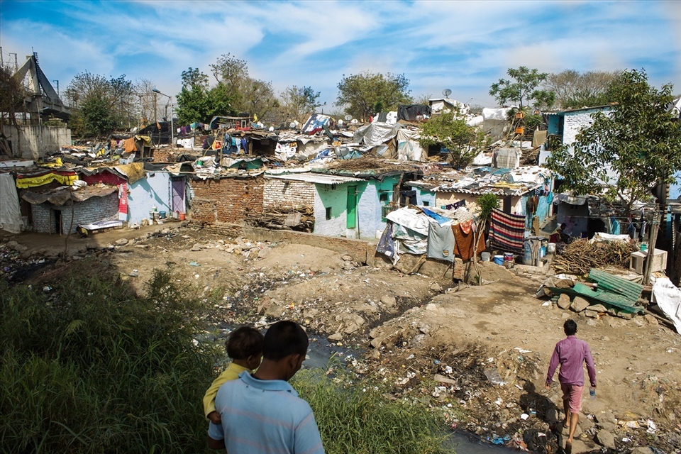 A view of a slum area