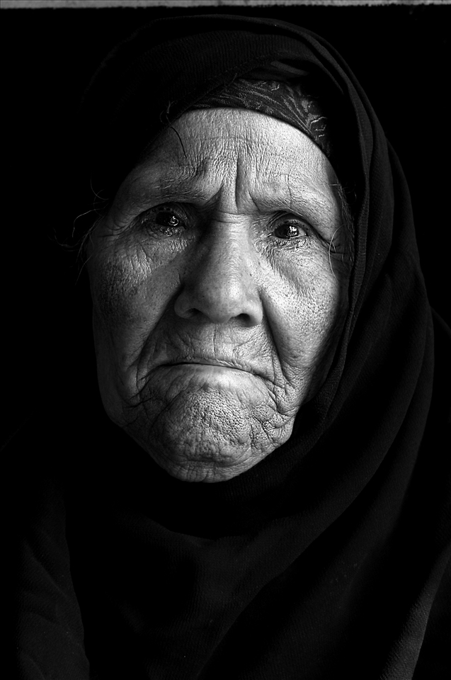 Egyptian woman tired face