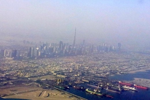 Burj Khalifa(a view from the flight),Dwarfing the rest of the buildings