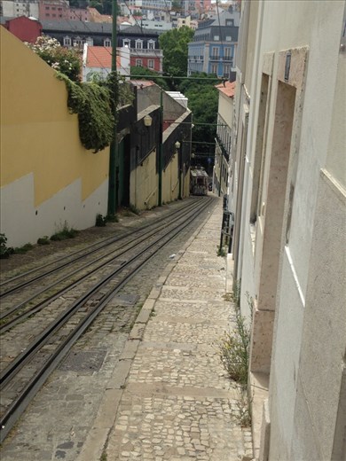 This is the hill I had to walk up to get to my hostel in Lisbon. It was brutal. Once I returned to my hostel, I wasn't leaving again that day!