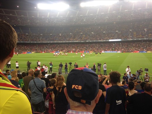 My seat was so good I did not have to zoom to take this picture, Barcelona