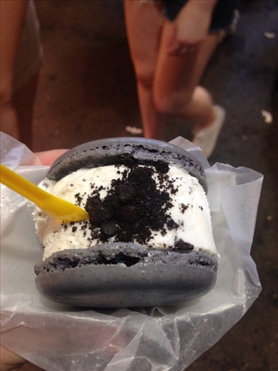 You've heard of Oreos. You've heard of macarons. You've heard of ice cream sandwiches, now get ready for Oreo macaron ice cream sandwich, La Boqueria, Barcelona