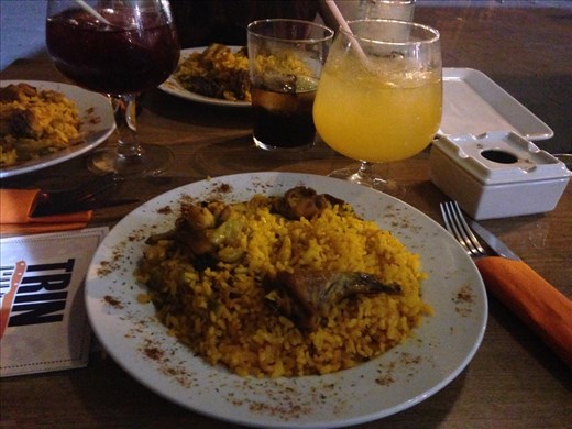Paella and Agua de Valencia