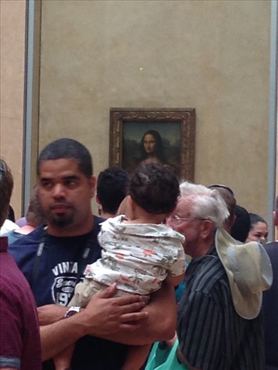 Mona Lisa, Louvre, Paris. I had to use full zoom to take this picture. 