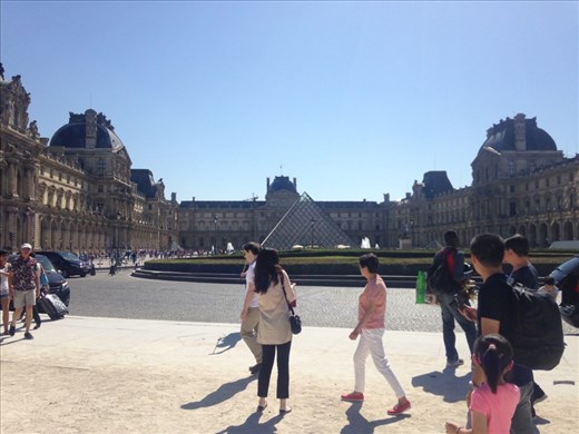 Louvre, Paris. The buildings surrounding the famous pyramid are part of the museum and much of it is underground as well. 