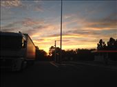 The gorgeous sunset during our first stop on the way to Barcelona: by hayleythenomad, Views[380]