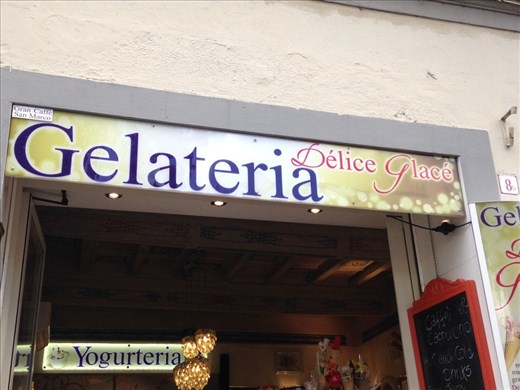 The gelato place I loved in PiazA de San Marco, Florence