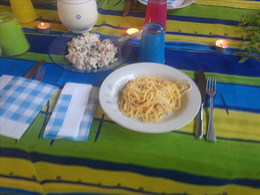 Homemade carbonara, Turin