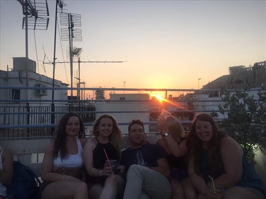 Rooftop bar shenanigans 