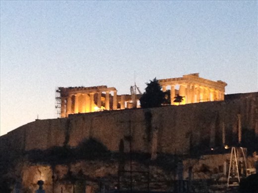 Parthenon at night