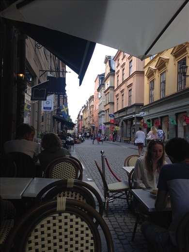 View while eating lunch in Gamla Stan