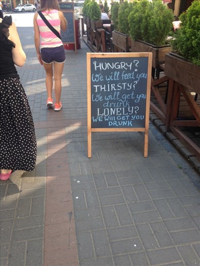 Warsaw killin' it with the signs 