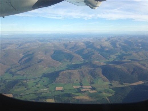 Flying over the Scottish highlands