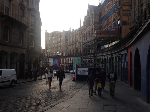 Victoria Street (the inspiration for Diagon Alley), Edinburgh